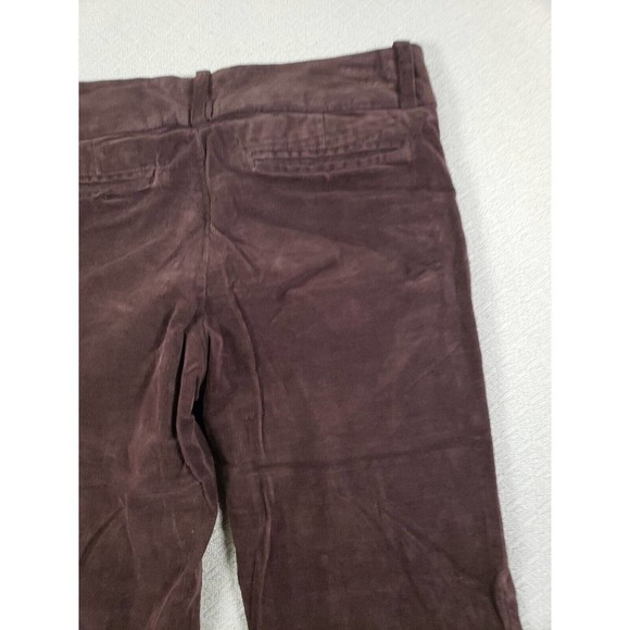 VTG Bebe Pants Womens 4 Brown Corduroy Wide Leg Low Rise Cuffed Capri Outdoor - Picture 9 of 9